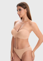 Breya Silicone-Free Seamless Push Up Strapless Bra - HSIA
