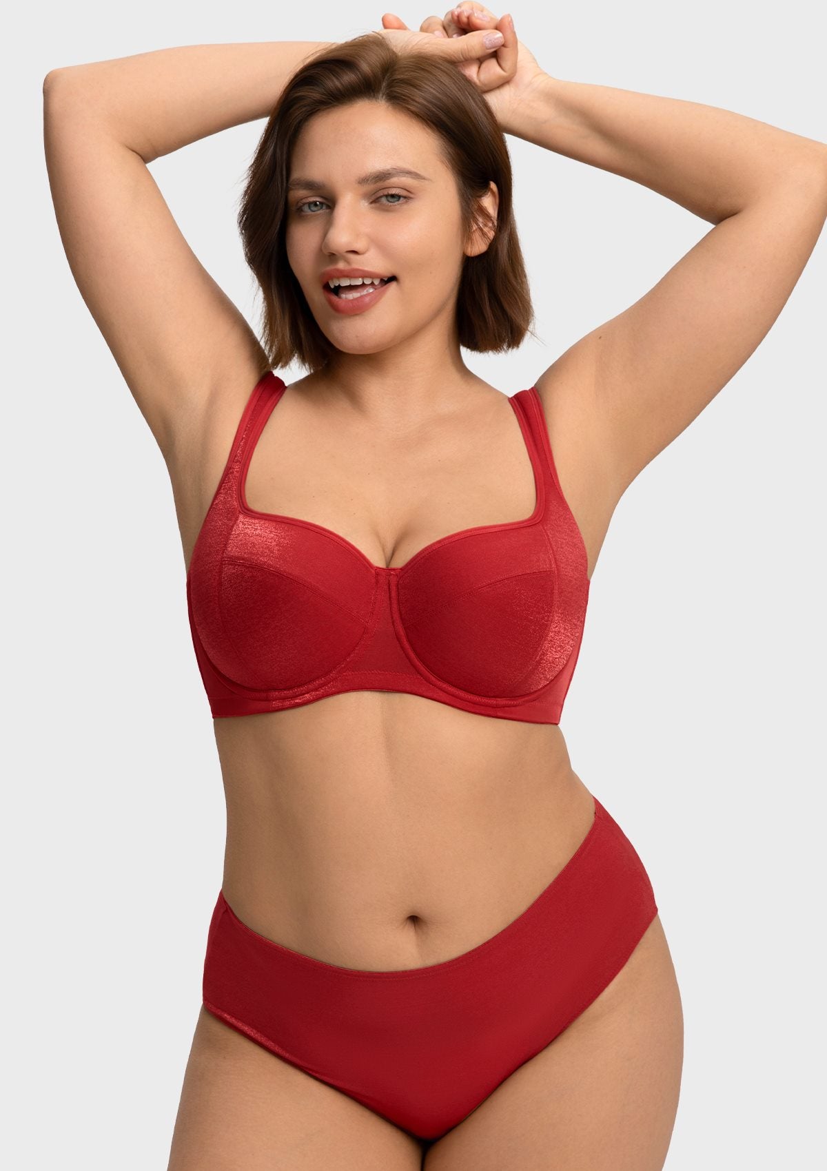 Starry Night Lightly Lined Lightly Padded Plus Size Balconette Bra - HSIA