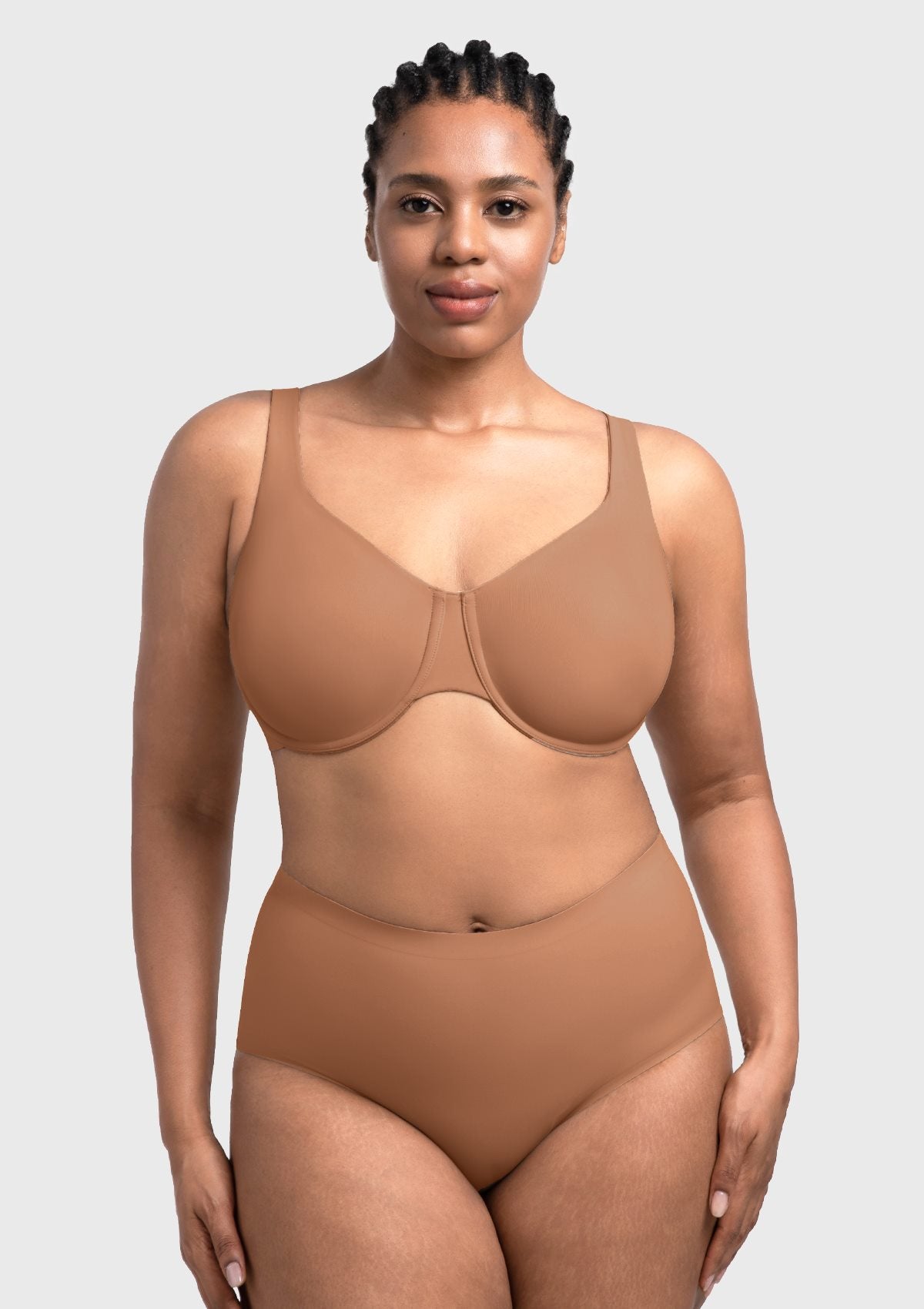 Full Coverage Plus Size T-Shirt Bra with Silky Satin Feel - HSIA