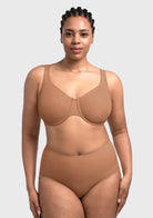Full Coverage Plus Size T-Shirt Bra with Silky Satin Feel - HSIA
