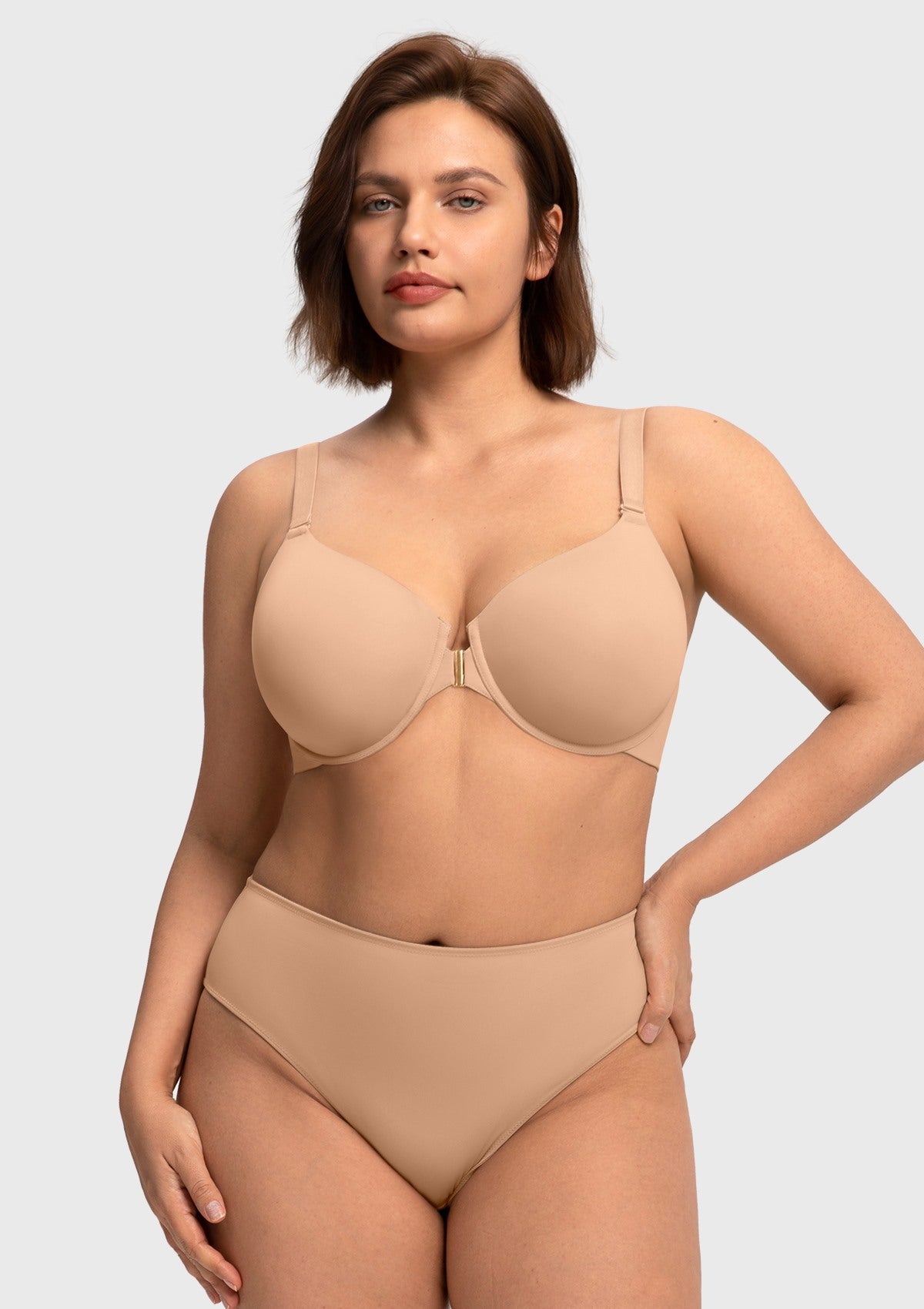 Comfort Underwire Front Closure Molded Cup Bra - HSIA
