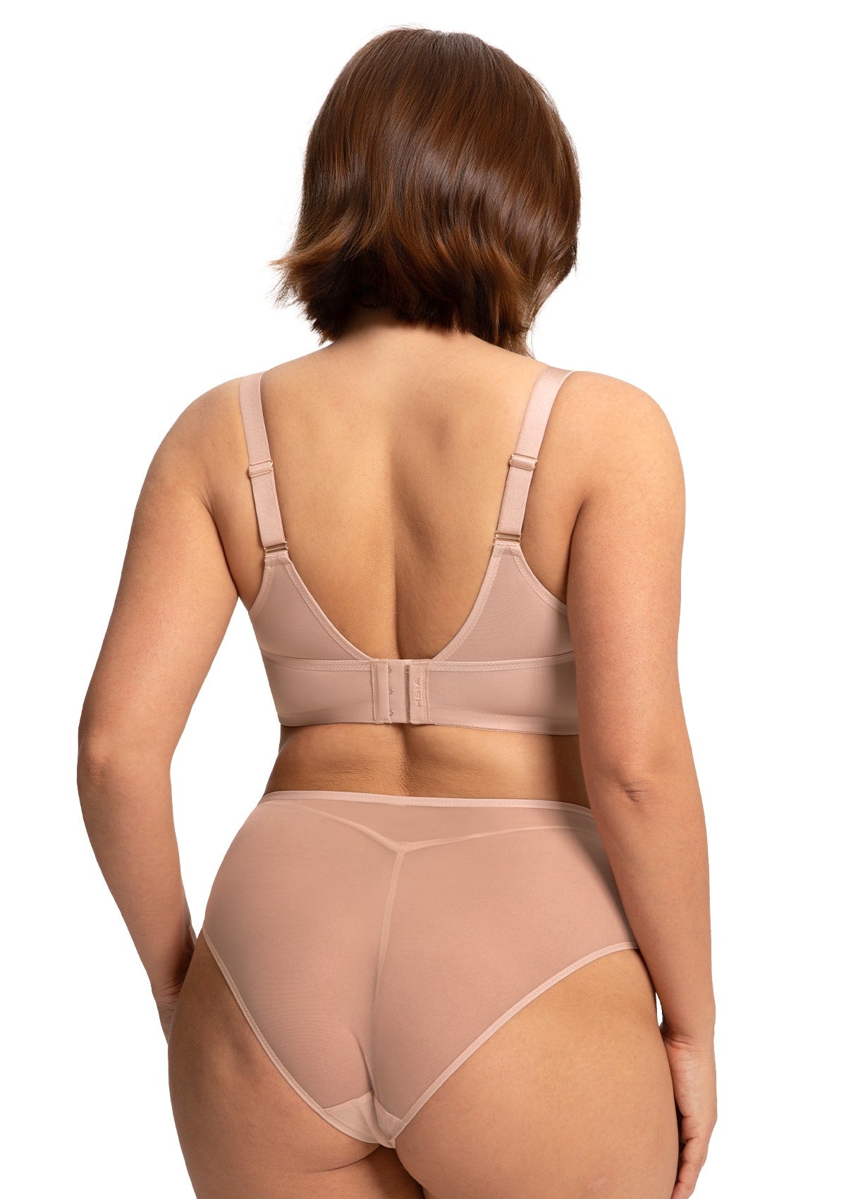 HSIA Yumi Unlined Sheer Embroidery Lace Full Coverage Bra Elegant Sculpting Support - HSIA