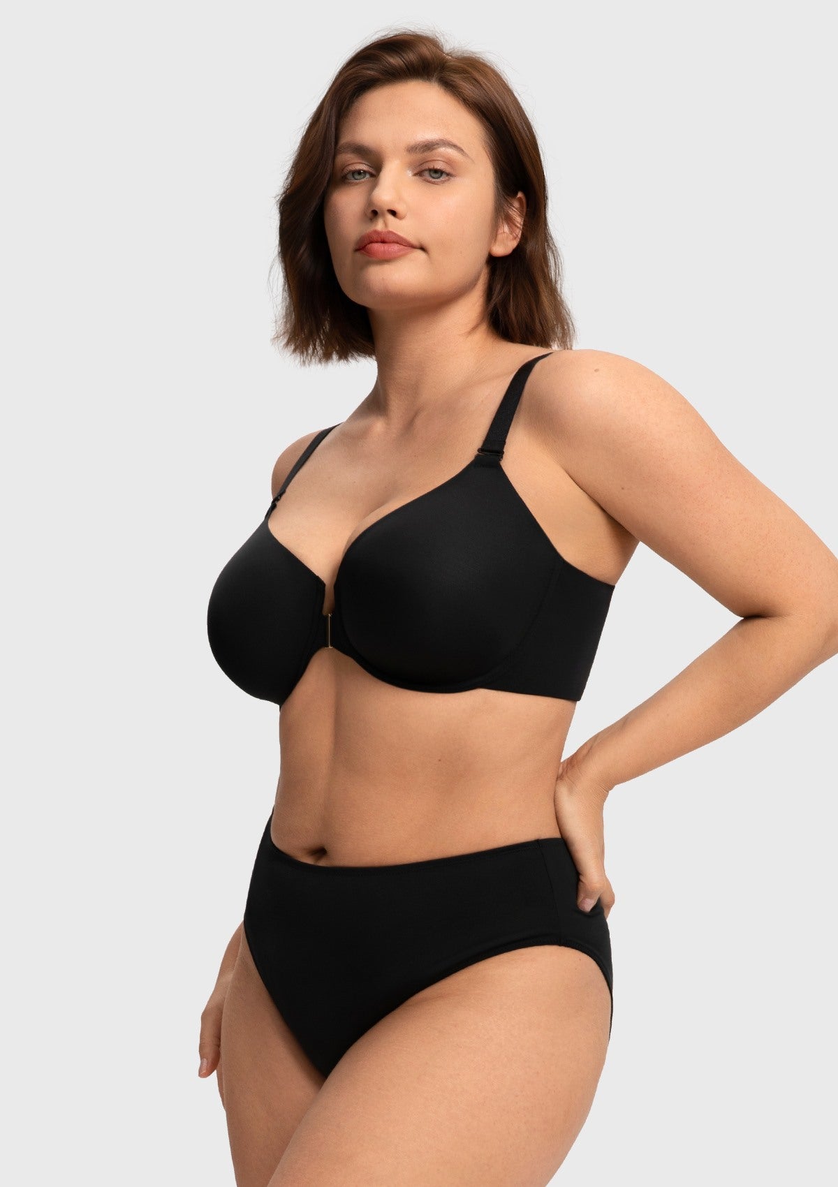 Comfort Underwire Front Closure Molded Cup Bra - HSIA