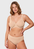 (Cardi B recommends)Joan Ultimate Soft T-shirt Unlined Underwire Minimizer Bra - HSIA