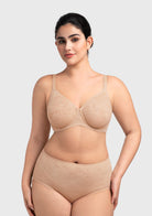HSIA Auri Seamless Lace Support Bra Full Coverage Underwire Comfort Fit - HSIA