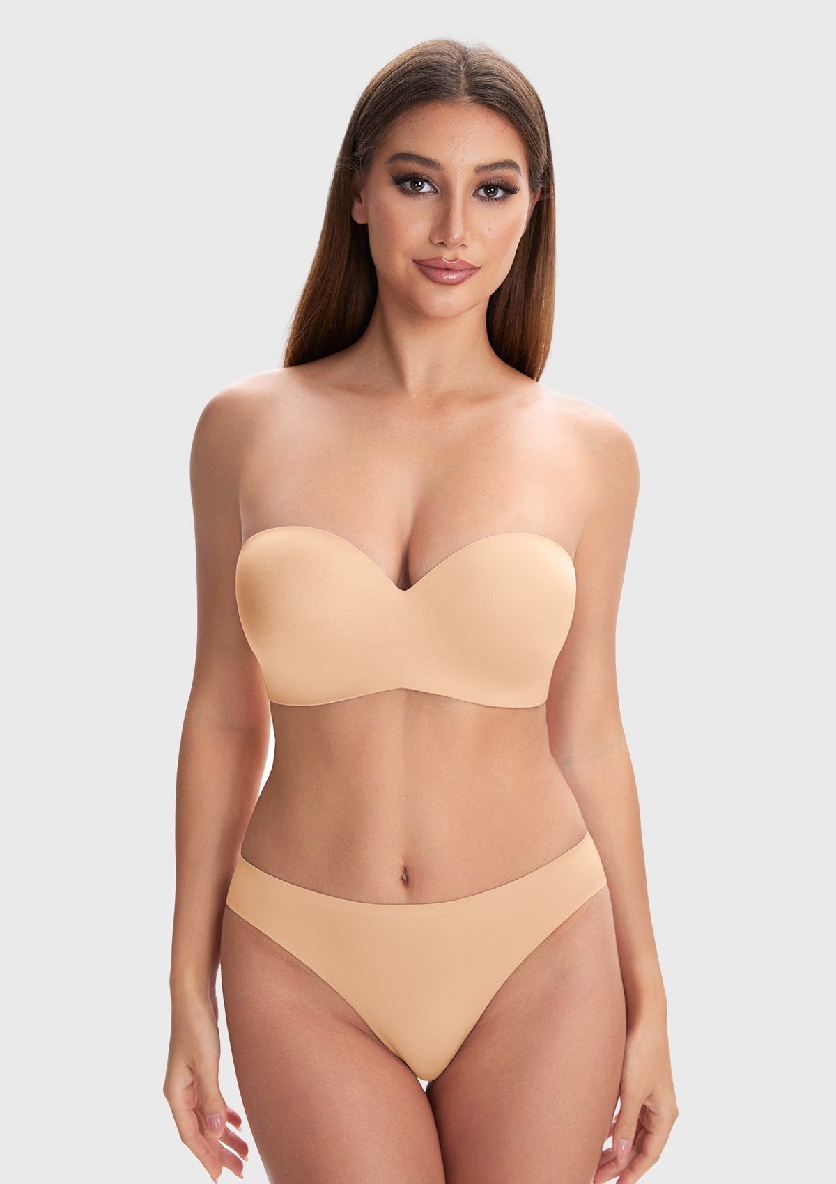 Breya Silicone-Free Seamless Push Up Strapless Bra - HSIA