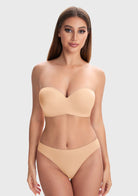 Breya Silicone-Free Seamless Push Up Strapless Bra - HSIA