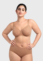 HSIA Auri Seamless Lace Support Bra Full Coverage Underwire Comfort Fit - HSIA