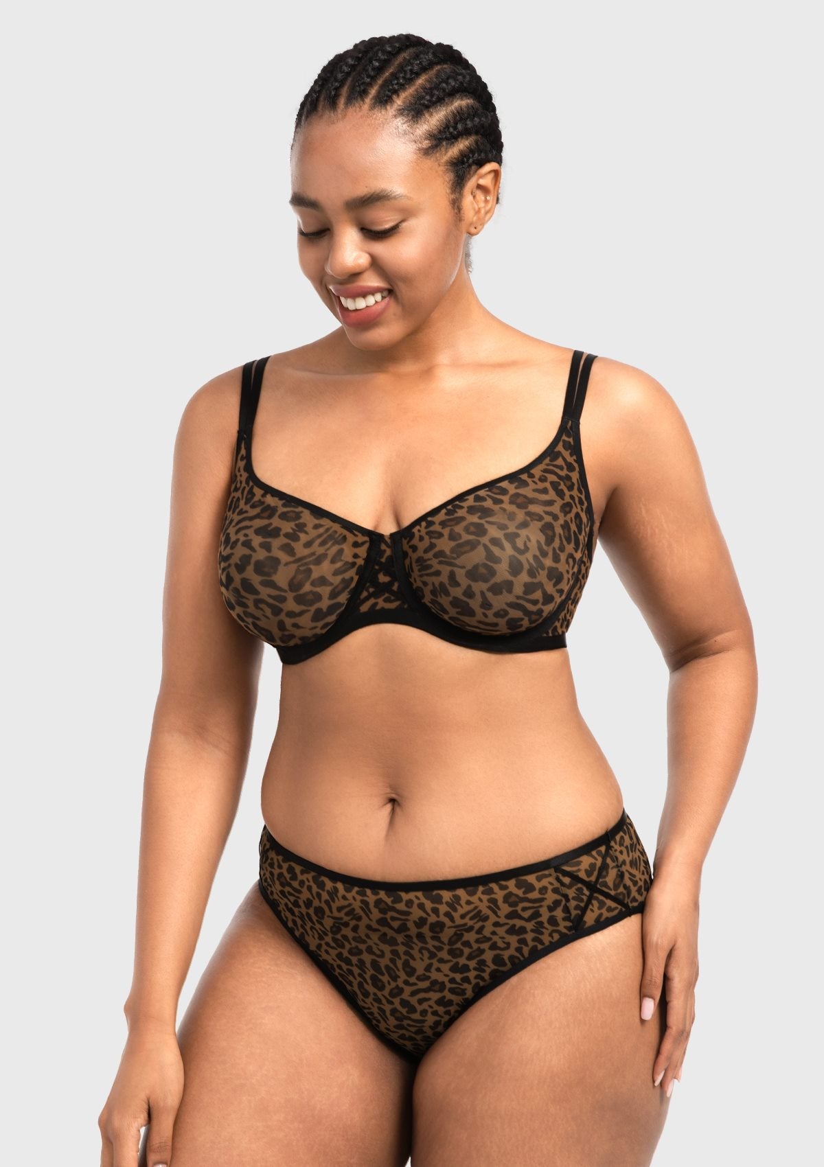 Lyra Sheer Mesh Multi-Way Unlined Balconette Bra - HSIA
