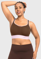HSIA FlexCore High Impact Racerback Sports Bra Adjustable Support Full Coverage Fit - HSIA