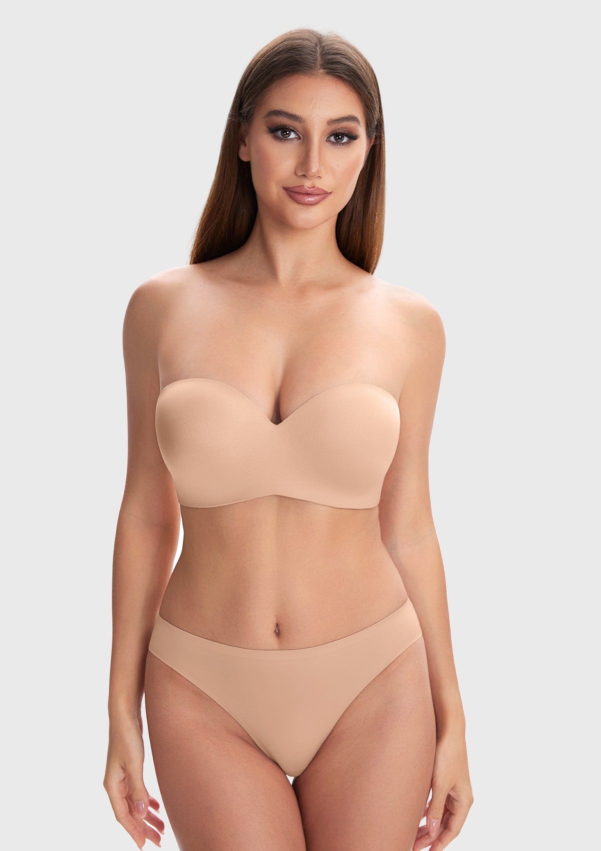 Breya Silicone-Free Seamless Push Up Strapless Bra - HSIA