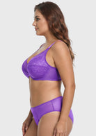 Enchante Unlined Non-padded Lace Underwire Bra - HSIA