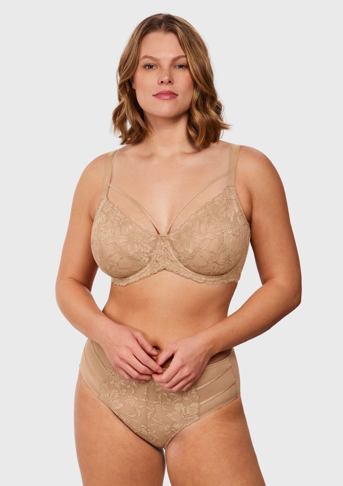 Pretty In Petals Unlined Strappy Lace Bra - HSIA