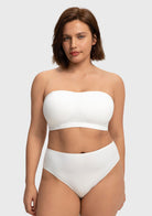 Wireless Plus Size Strapless Bra with Non-Slip Silicone & Moisture-Wicking Cups - HSIA