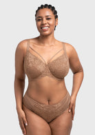 Pretty In Petals Unlined Strappy Lace Bra - HSIA