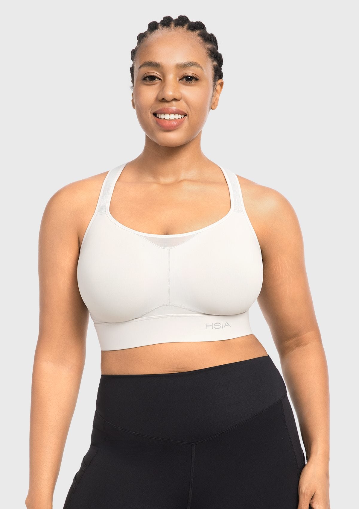 HSIA FlexCore High Impact Racerback Sports Bra Adjustable Support Full Coverage Fit - HSIA