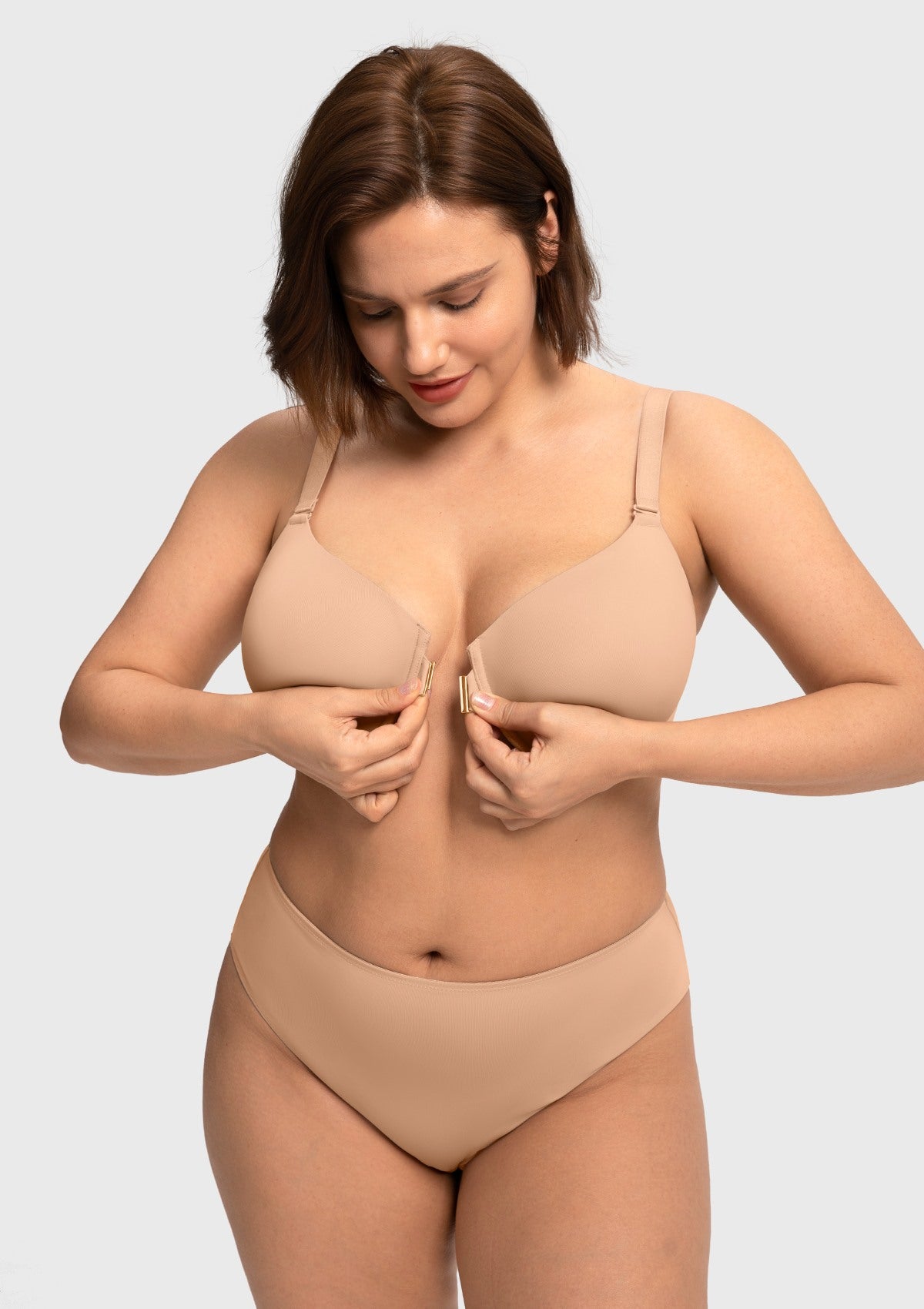 Comfort Underwire Front Closure Molded Cup Bra - HSIA