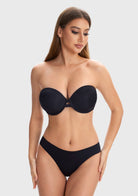 Juliette Bandless Seamless Push Up Strapless Underwire Bra - HSIA