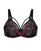 HSIA Renna Holiday Edit Embroidery Pink Lace Underwire Bra - HSIA