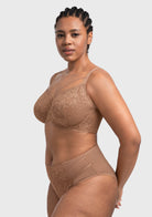 Pretty In Petals Unlined Strappy Lace Bra - HSIA