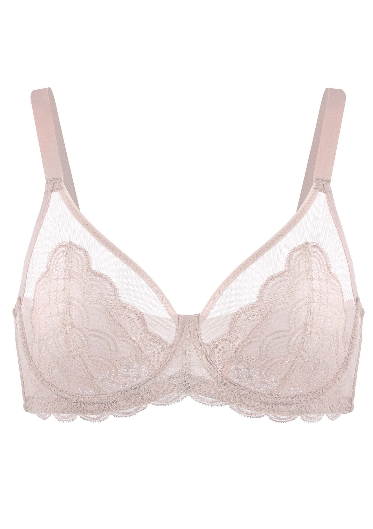Mermaid Scales Lace Unlined Bra - HSIA