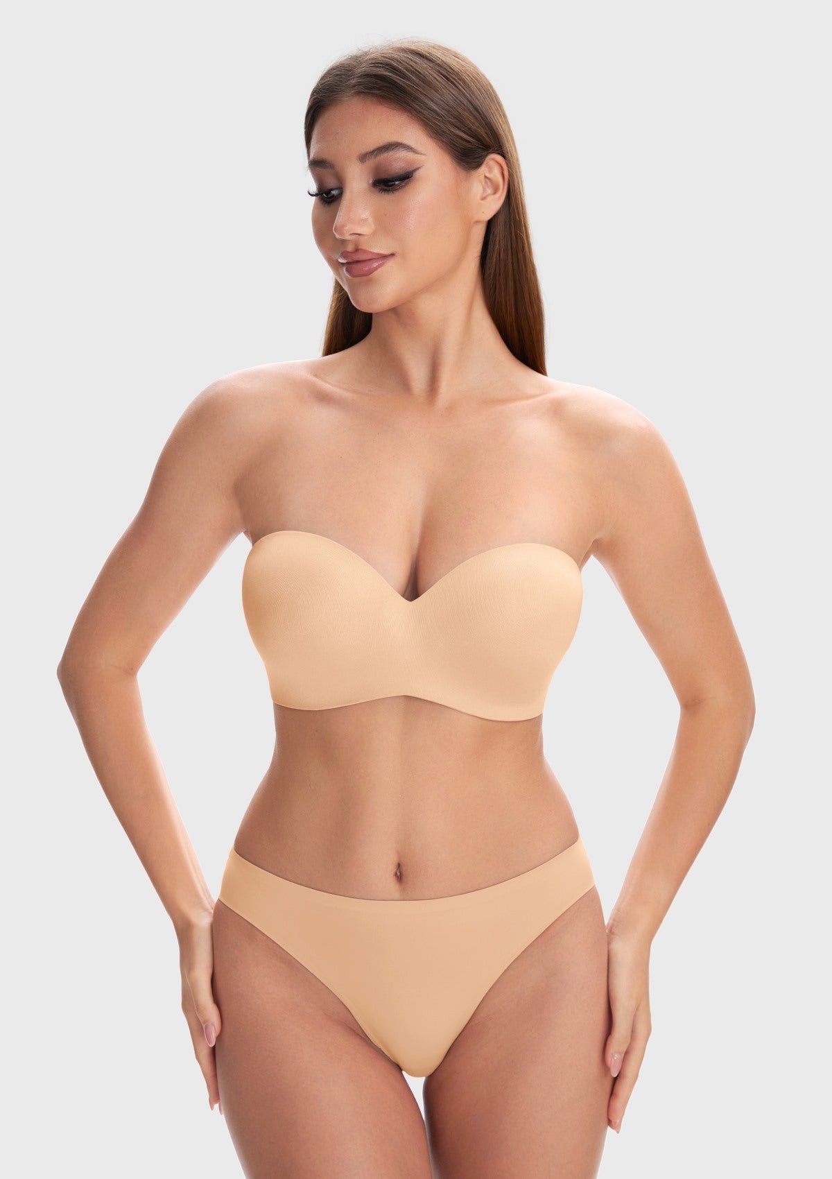 Breya Silicone-Free Seamless Push Up Strapless Bra - HSIA