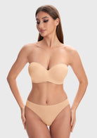 Breya Silicone-Free Seamless Push Up Strapless Bra - HSIA