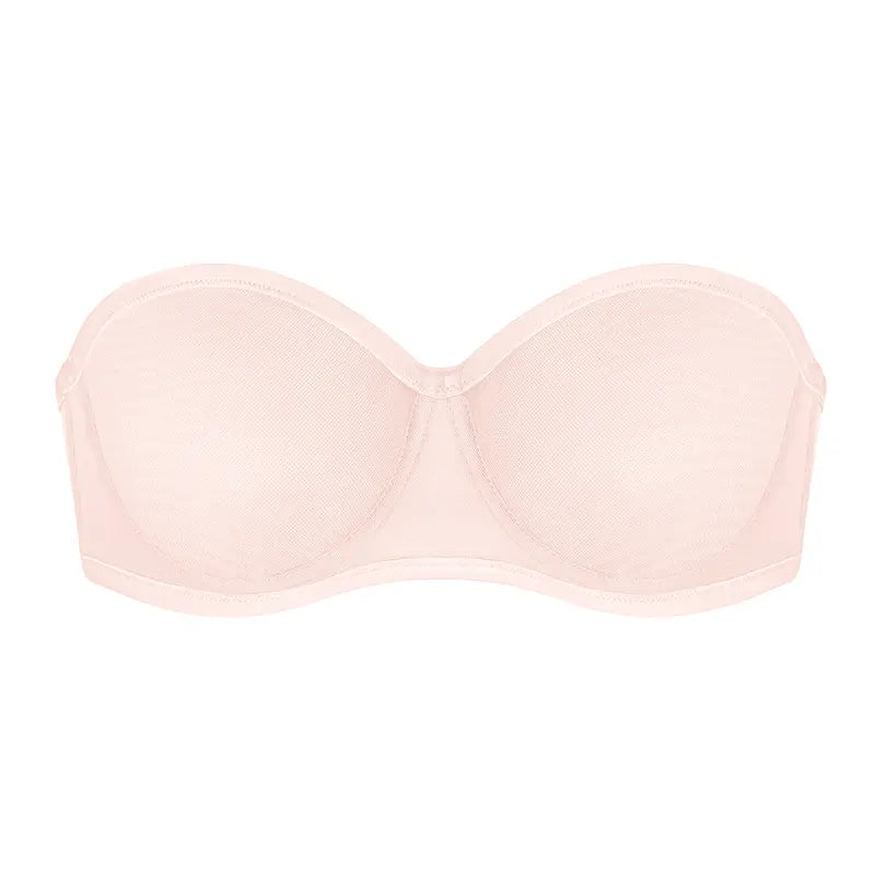 Leopard Unlined Strapless Minimizer Bra - HSIA