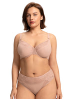 HSIA Yumi Unlined Sheer Embroidery Lace Full Coverage Bra Elegant Sculpting Support - HSIA