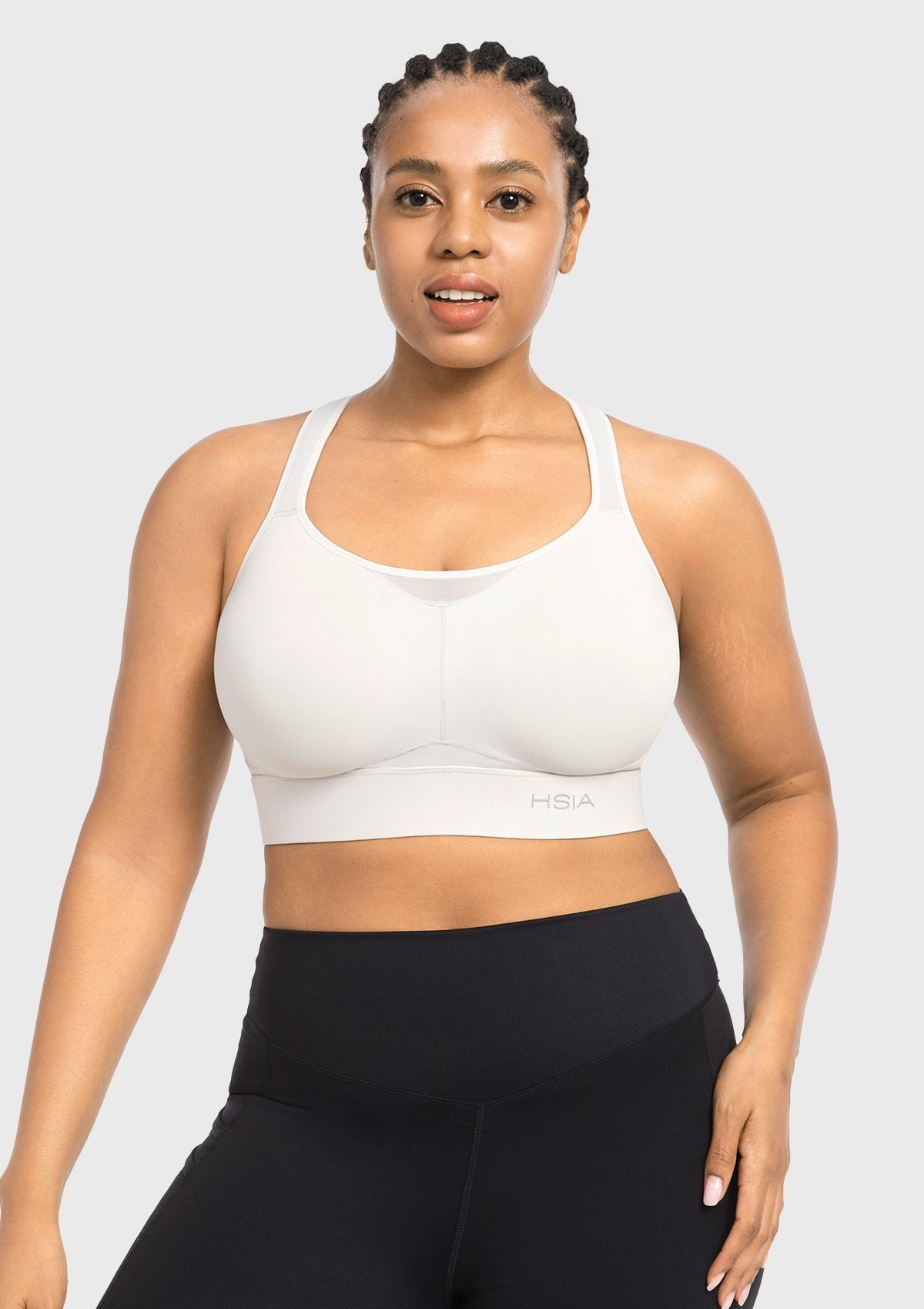 HSIA FlexCore High Impact Racerback Sports Bra Adjustable Support Full Coverage Fit - HSIA