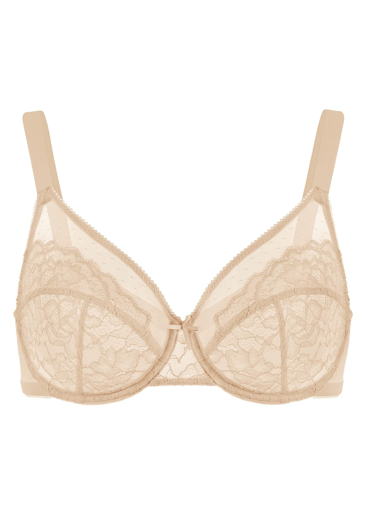 Enchante Lace Unlined Full Coverage Underwire Bra - HSIA