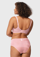 Starry Night Lightly Lined Lightly Padded Plus Size Pink Balconette Bra - HSIA