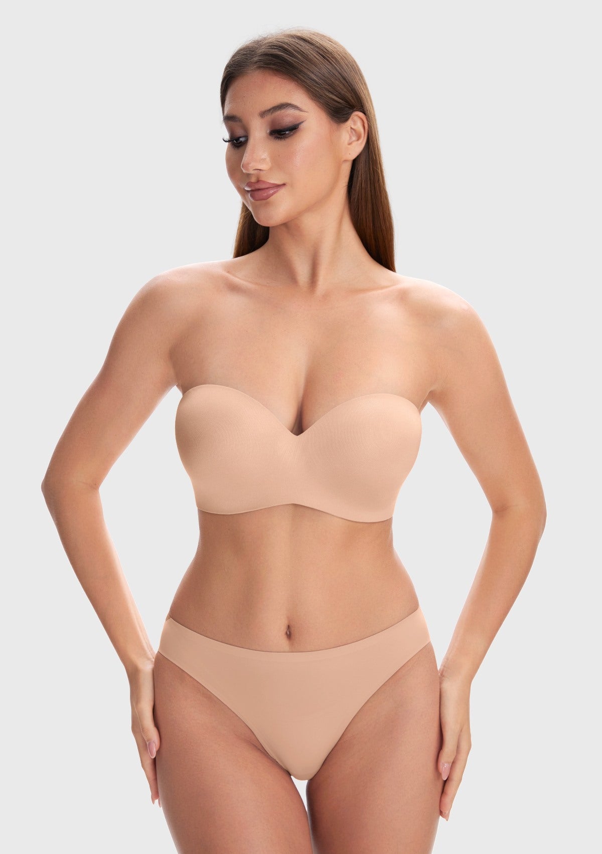 Breya Silicone-Free Seamless Push Up Strapless Bra - HSIA