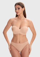 Breya Silicone-Free Seamless Push Up Strapless Bra - HSIA