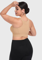 HSIA PowerMove High Support Zip Front Sports Bra Wireless No Bounce Adjustable Wide Straps - HSIA