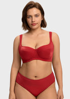 Starry Night Lightly Lined Lightly Padded Plus Size Balconette Bra - HSIA