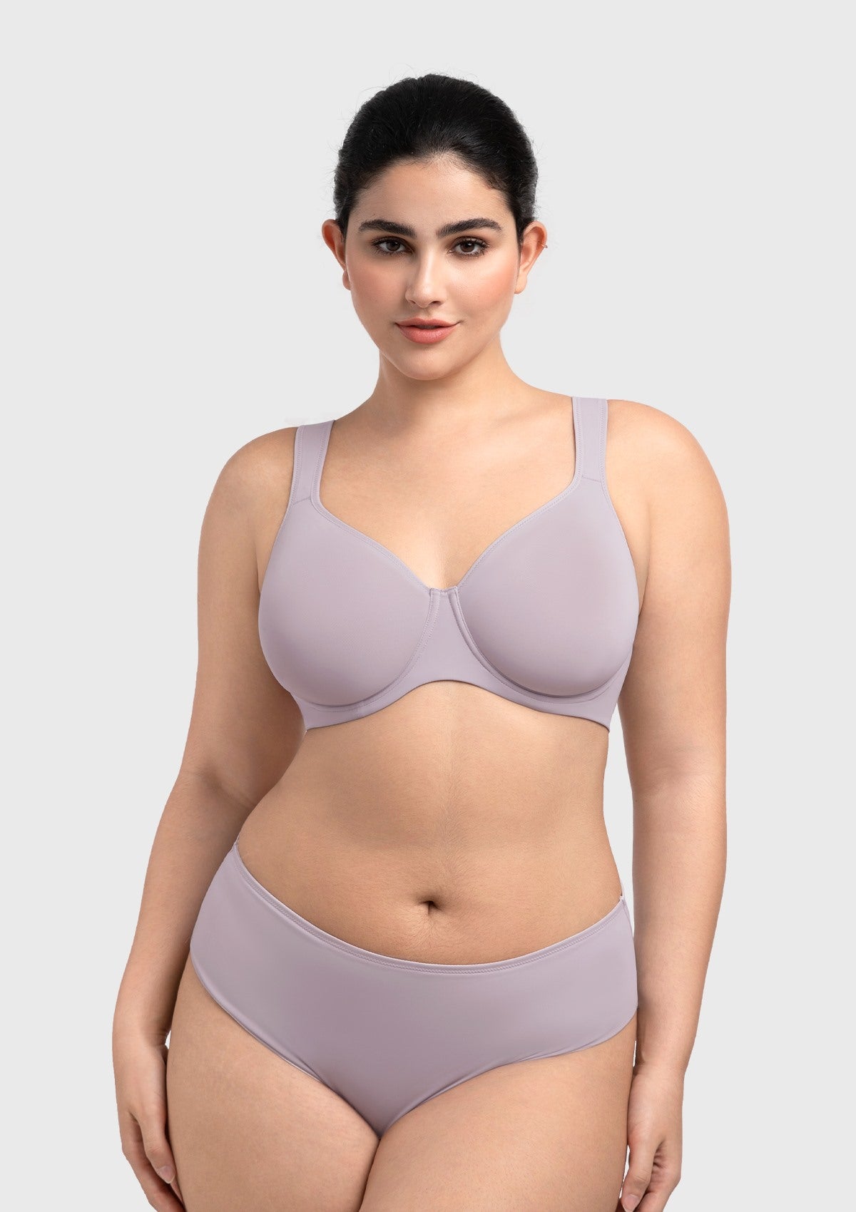 (Cardi B recommends)Joan Ultimate Soft Dark Beige T-shirt Unlined Minimizer Bra - HSIA