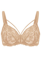 Pretty In Petals Unlined Strappy Lace Bra - HSIA