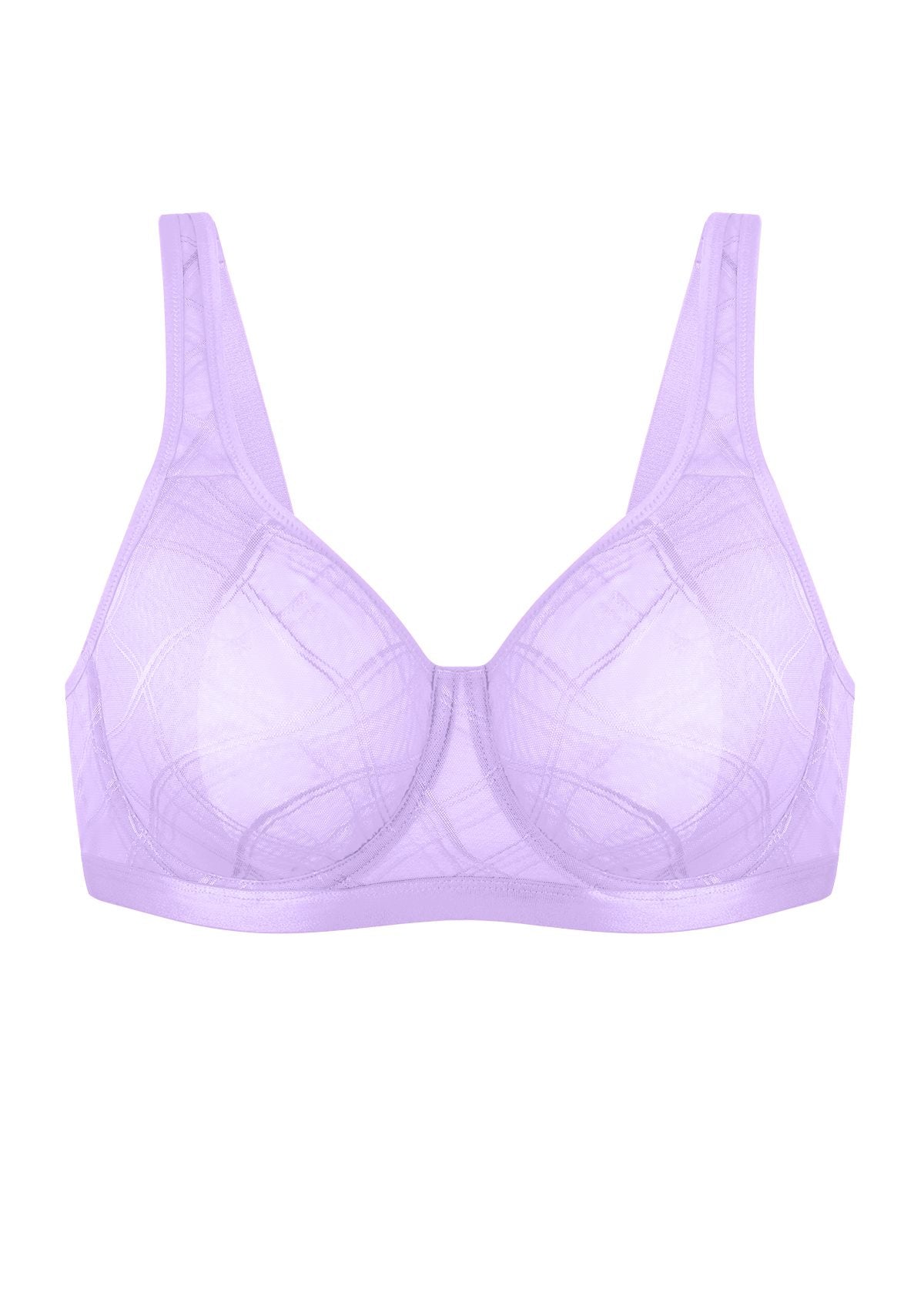 HSIA Skylark Breathable Lightweight Supportive Jacquard Mesh Wide Strap 3/4 Cup Comfort Bra - HSIA