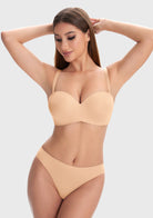 Breya Silicone-Free Seamless Push Up Strapless Bra - HSIA