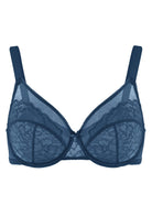 Enchante Lace Unlined Full Coverage Underwire Bra - HSIA