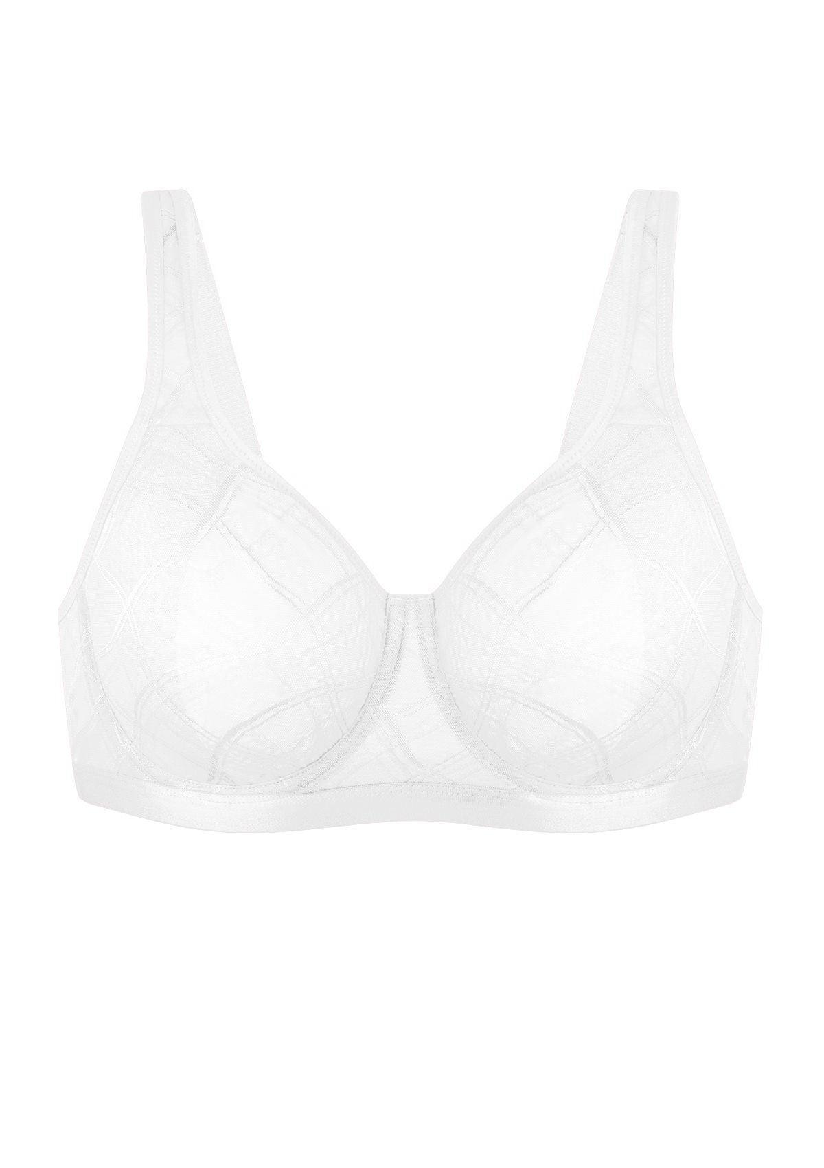 HSIA Skylark Breathable Lightweight Supportive Jacquard Mesh Wide Strap 3/4 Cup Comfort Bra - HSIA
