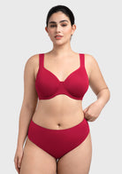 (Cardi B recommends)Joan Ultimate Soft T-shirt Unlined Minimizer Pink Bra - HSIA