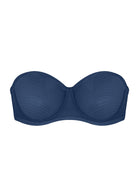 Bella Sheer Mesh Unlined Underwire Strapless Balconette Bra - HSIA