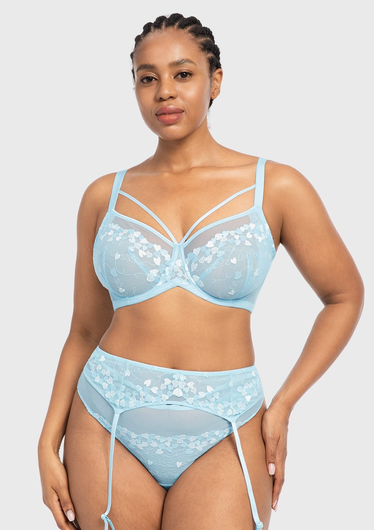 HSIA Renna Holiday Edit Embroidery Pink Lace Underwire Bra - HSIA