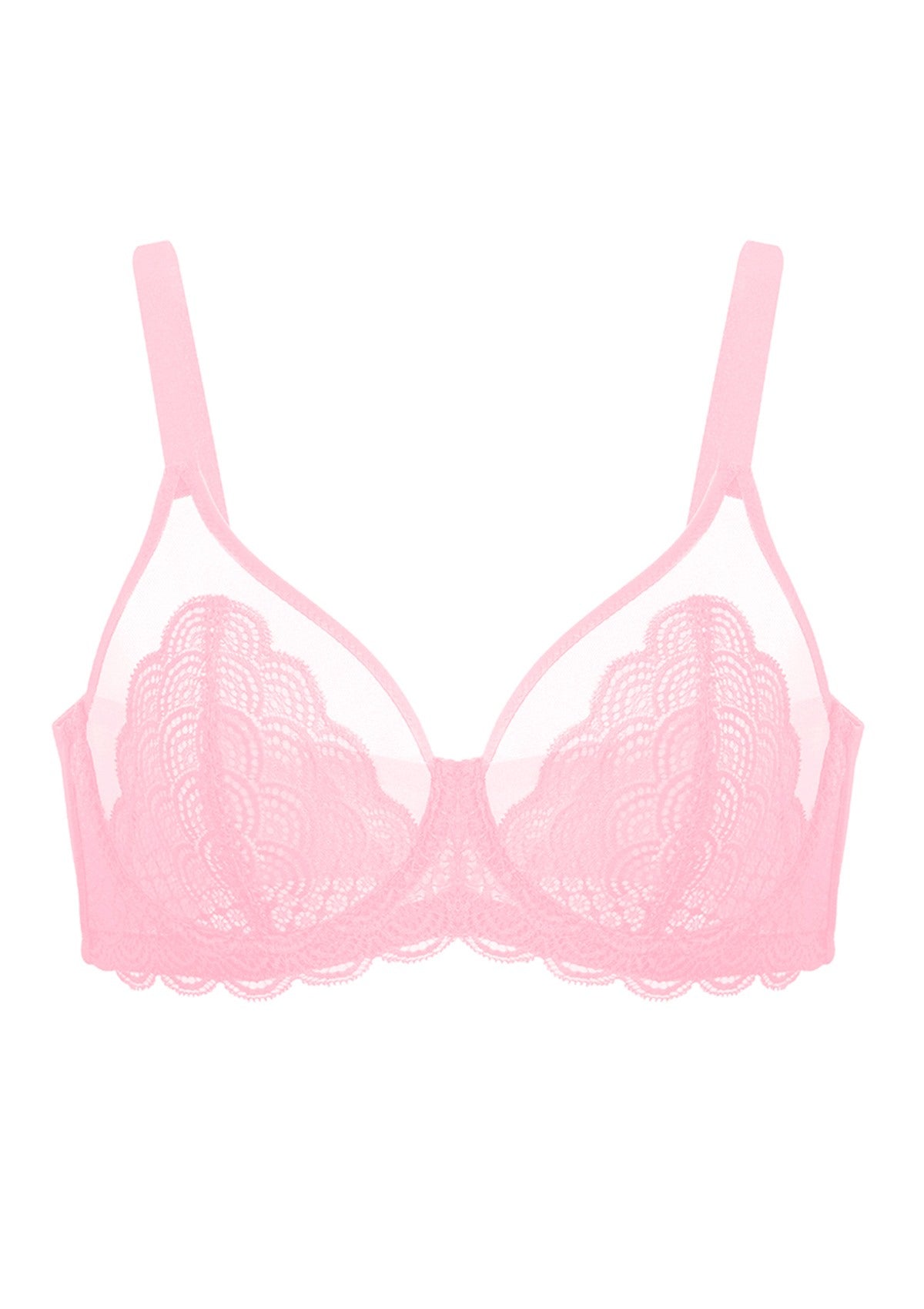 Mermaid Scales Lace Unlined Bra - HSIA