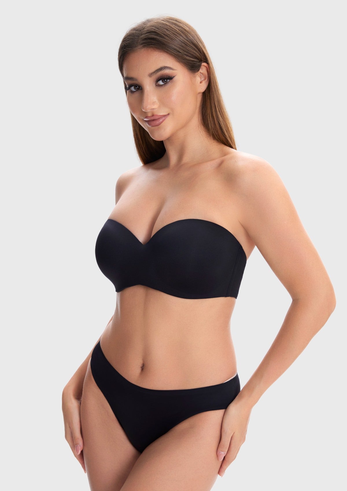 Breya Silicone-Free Seamless Push Up Strapless Bra - HSIA