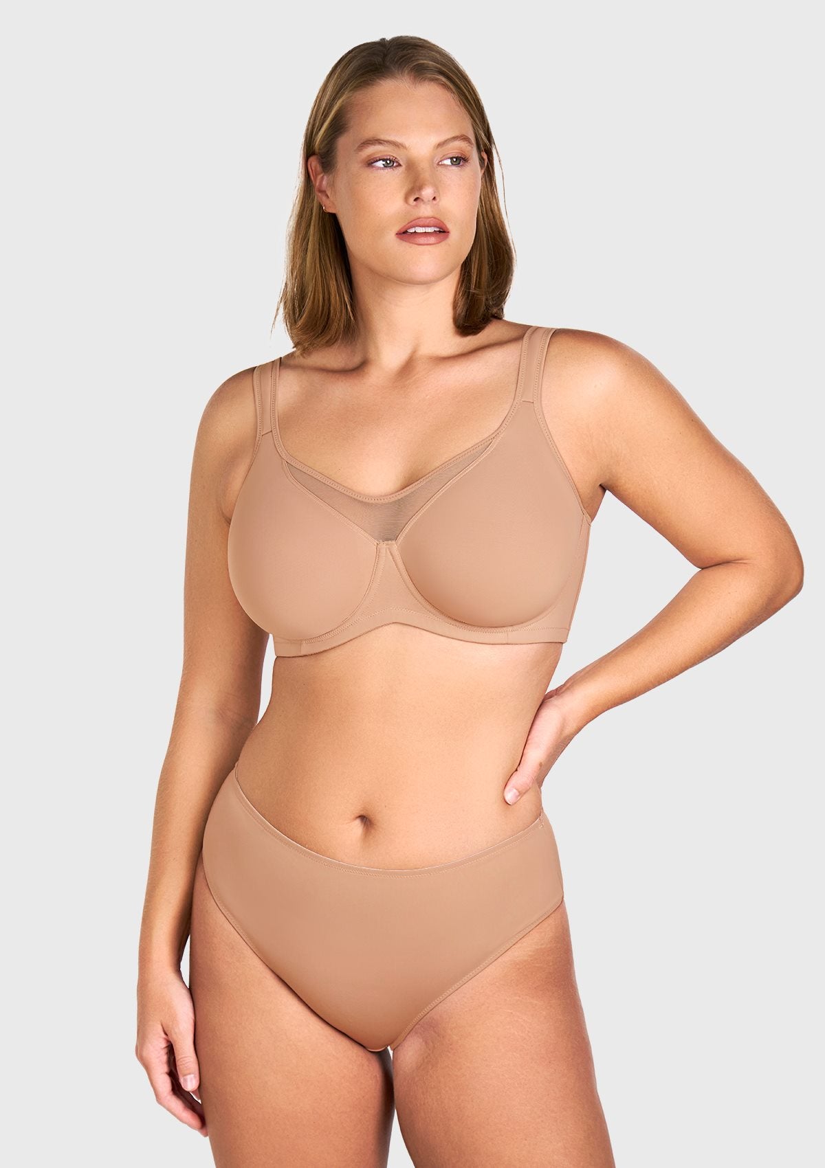 CoolComfort Smoothing Unlined Minimizer Underwire Bra - HSIA