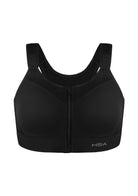 HSIA PowerMove High Support Zip Front Sports Bra Wireless No Bounce Adjustable Wide Straps - HSIA