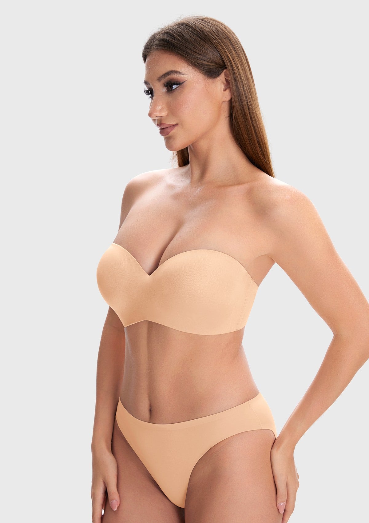 Breya Silicone-Free Seamless Push Up Strapless Bra - HSIA